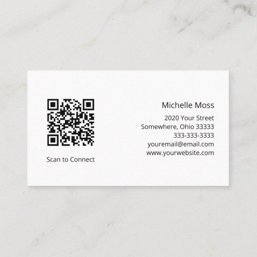 Carte De Visite Élégant Gold Piano Leçons Code QR Clavier simple (Dos)