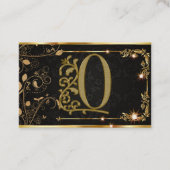 Carte De Visite Élégant Gold Professional Caligraphie de script mo (Devant)