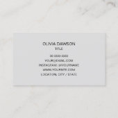 Carte De Visite Elegant Gold Script Minimalist (Dos)