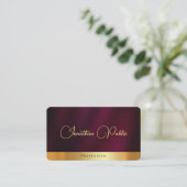 Carte De Visite Elégant Gold Script Texte Luxury Premium Silk (Debout devant)