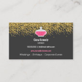 Carte De Visite Élégant Gold Sprinkings Candy Dessert Buffet (Dos)