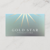 Carte De Visite Élégant Gold Star Logo Professionnel (Devant)