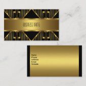 Carte de visite Elegant Gold sur Noir (Devant / Derrière)