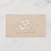 Carte De Visite Elégant gouttes d'eau avec OM Symbole YOGA instruc (Devant)