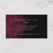 Carte De Visite Elegant Grape Winery Vineyard Black (Dos)