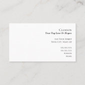 Carte De Visite Élégant Green À feuillage persistant Arbres Profes (Dos)