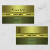 Carte de visite Elegant Green Gold Avocado (Devant / Derrière)