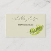 Carte De Visite Elégant Green Organic Skincare (Devant)