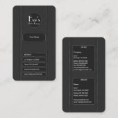 Carte De Visite Elegant Grey (Devant / Derrière)