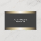 Carte De Visite Élégant Grey Faux Metal Consultant (Devant)