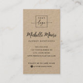 Carte De Visite Élégant griffon personnalisé logo vertical papier (Devant)