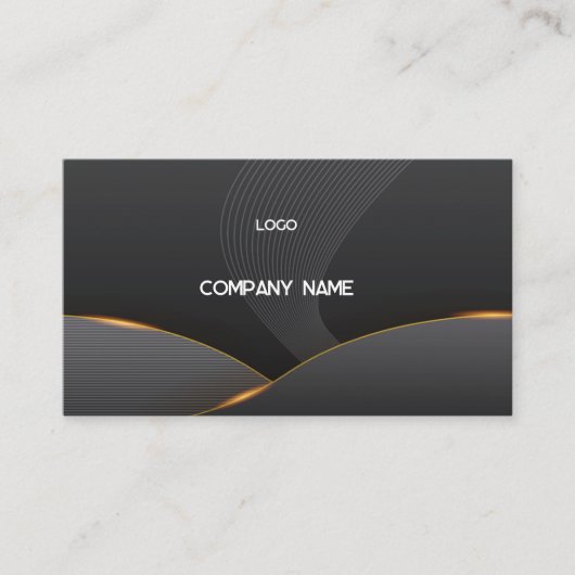 Carte De Visite Elégant gris (Devant)