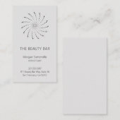 Carte De Visite Elégant gris ardoise Abstraite Fleur moderne (Devant / Derrière)