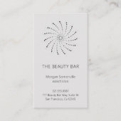 Carte De Visite Elégant gris ardoise Abstraite Fleur moderne (Devant)