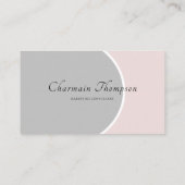 Carte De Visite Elégant gris bleu rose QR Code Connectez-vous avec (Dos)