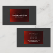 Carte de visite élégant gris clair rouge attrayant (Devant / Derrière)