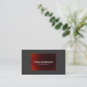 Carte de visite élégant gris clair rouge attrayant (Debout devant)