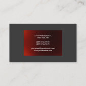 Carte de visite élégant gris clair rouge attrayant (Dos)