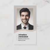 Carte De Visite Élégant Gris Classic Chercheur d'emploi Minimal Gr (Devant)