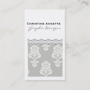 Carte de visite élégant gris de conception de