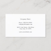 Carte De Visite Elégant Gris Faux Silver Line Monogram Attorney (Dos)