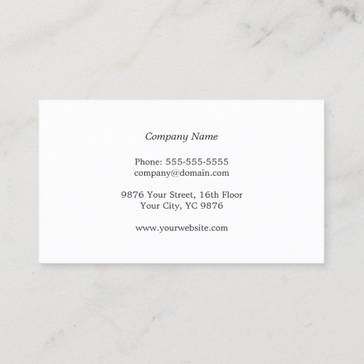 Carte De Visite Elégant Gris Faux Silver Line Monogram Attorney (Dos)