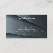 Carte De Visite Élégant gris foncé (Dos)