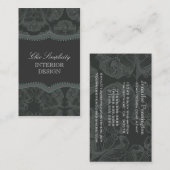 Carte de visite élégant gris-foncé de conception (Devant / Derrière)