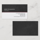 Carte De Visite Élégant Gris Gris Blanc Professionnel Unique (Devant / Derrière)