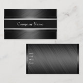 Carte De Visite Elégant gris gris gris gris noir argent (Devant / Derrière)
