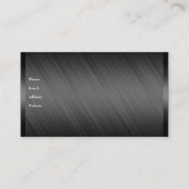 Carte De Visite Elégant gris gris gris gris noir argent (Dos)