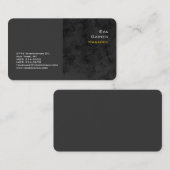 Carte De Visite Elégant gris noir jaune professionnel moderne (Devant / Derrière)