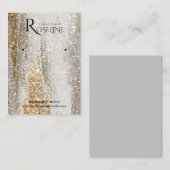 Carte De Visite Élégant Gris Or Brush Bijoux Display (Devant / Derrière)