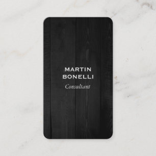 Carte De Visite Élégant Gris Plaque en bois moderne minimaliste