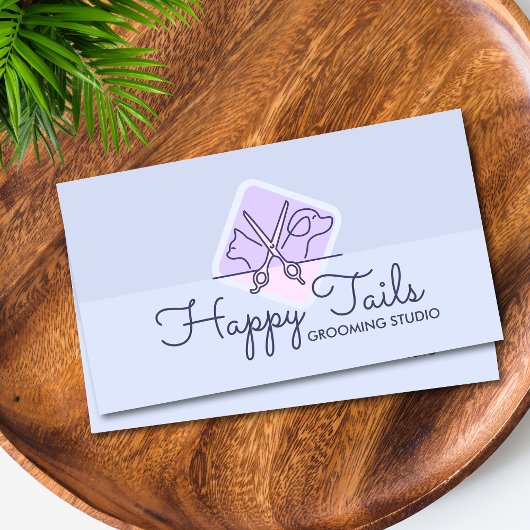 Carte De Visite Élégant Groomer pour animaux de compagnie - Logo P
