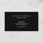 Carte De Visite Élégant Grunge de script de monogramme (Dos)