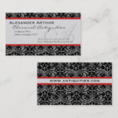 Carte De Visite Elégant Grunge Designer d'intérieur Antique Dealer (Devant / Derrière)