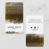 Carte De Visite Elégant Grunge Parkling Or et Noir (Devant / Derrière)