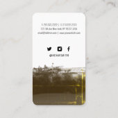 Carte De Visite Elégant Grunge Parkling Or et Noir (Dos)