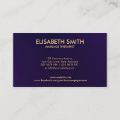 Carte De Visite Élégant Hamsa Main Energy Spiral (Dos)