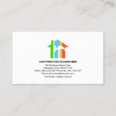 Carte De Visite Élégant Handyman Icônes Colonnes Calques Entrepren (Dos)