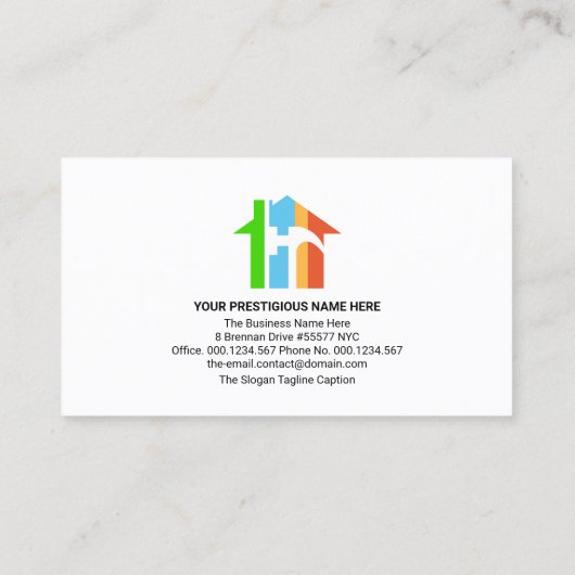 Carte De Visite Élégant Handyman Icônes Colonnes Calques Entrepren (Dos)