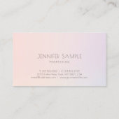 Carte De Visite Élégant Harmonie de couleur Moderne Professionnel  (Dos)