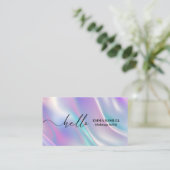 Carte De Visite Élégant Hello minimal calligraphie (Debout devant)