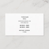 Carte De Visite Elégant Hello Watercolor (Dos)