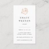 Carte De Visite Élégant Hibiscus en cuivre Fleur verticale (Dos)