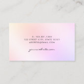 Carte De Visite Elégant holographe ciseaux floral coiffeuse (Dos)