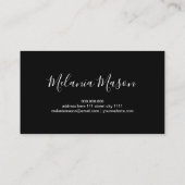 Carte De Visite Élégant Holographe Parties scintillant ongle Artis (Dos)