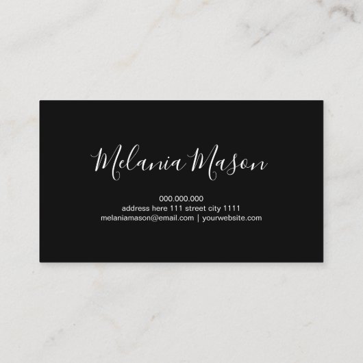 Carte De Visite Élégant Holographe Parties scintillant ongle Artis (Dos)