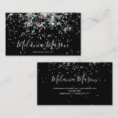 Carte De Visite Élégant Holographe Parties scintillant ongle Artis (Devant / Derrière)